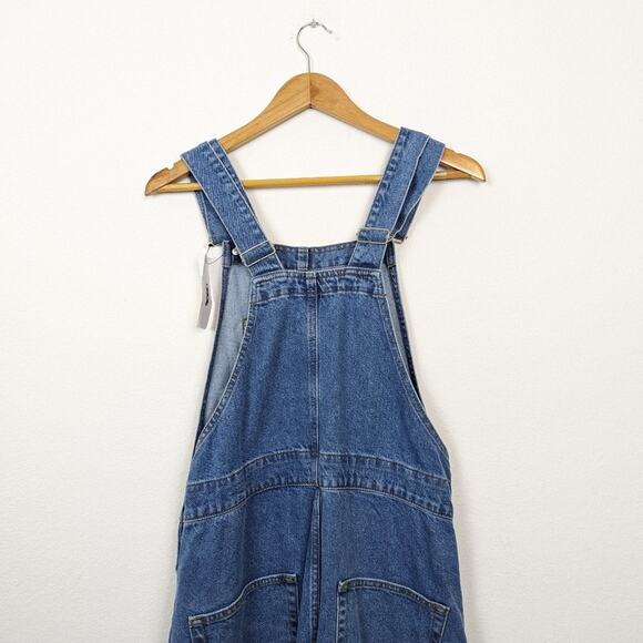 NWT ASOS Design Mid Blue Denim Straight Leg Overalls Size XXS - Picture 5 of 7